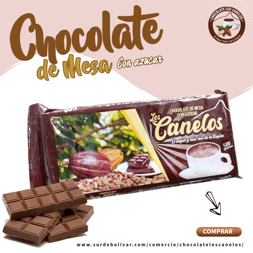 Chocolate de mesa en barra con azúcar 500g